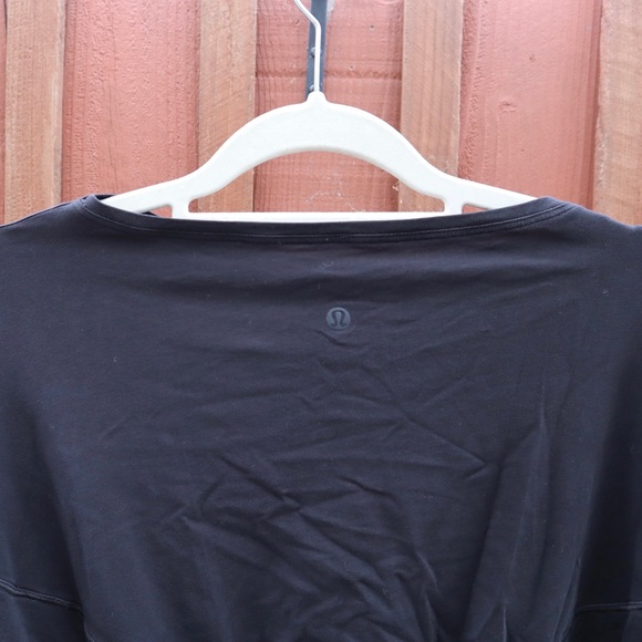 Lululemon Faded Black Long Sleeve Workout Yoga Shirt Top size Large Women - Picture 8 of 15